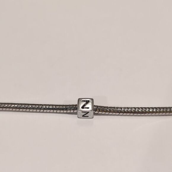Silver Z‎ Spacer Charm for Pandora Style Bracelet - Picture 2 of 5